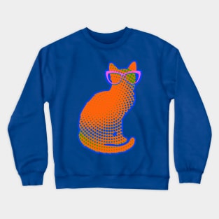 Geeky Cat Crewneck Sweatshirt